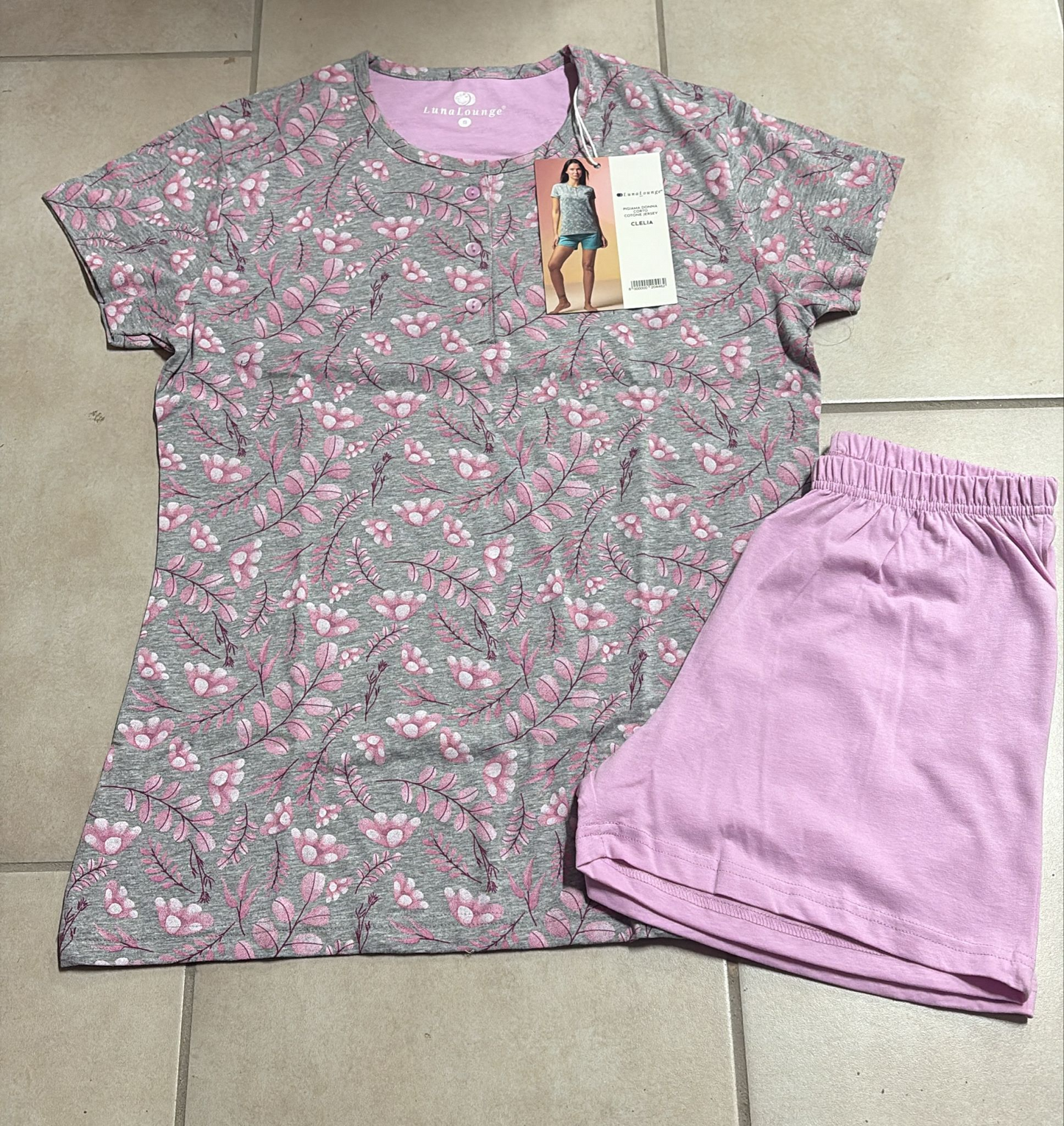 Pigiama corto donna in cotone – CLELIA | LUNA LOUNGE