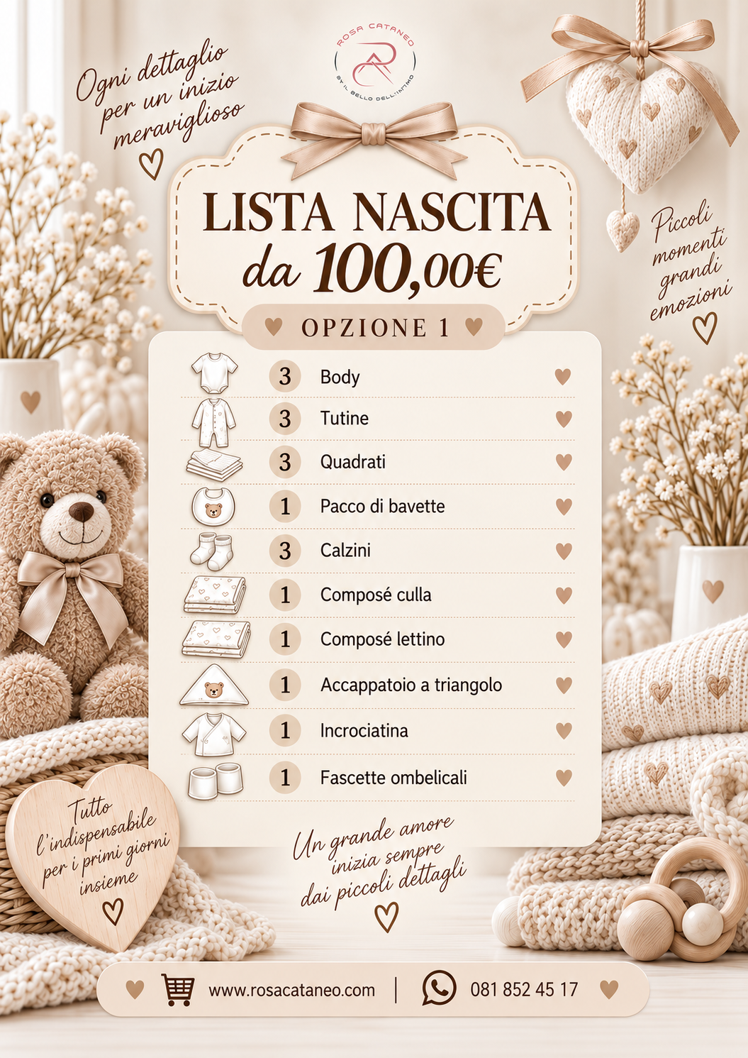 Lista Nascita da 100€ – Scegli la tua Opzione ❤️