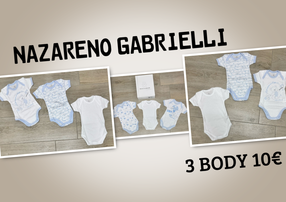 3 BODY DELLA NAZARENO GABRIELLI A SOLI 10€
