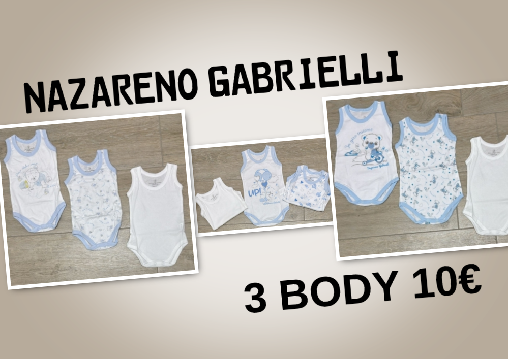 3 BODY DELLA NAZARENO GABRIELLI A SOLI 10€