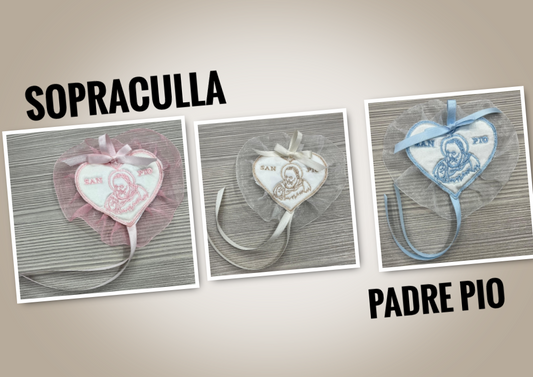 Sopraculla / Passeggino a cuore con Padre Pio