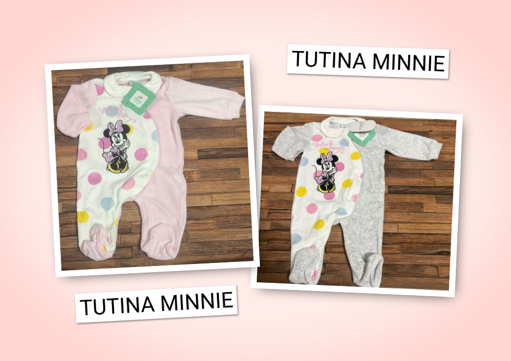 Tutina in Ciniglia Disney Minnie per Neonata – Morbida e Calda