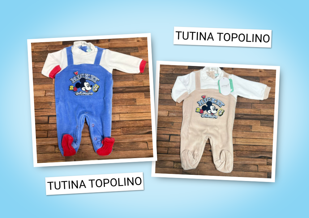 Tutina Neonato in Ciniglia Mickey Mouse Disney